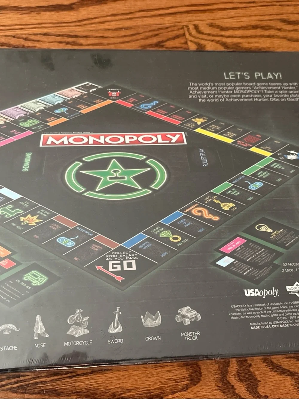 Monopoly Board Game Rooster Teeth RARE Collectible New Sealed Achievement Hunter